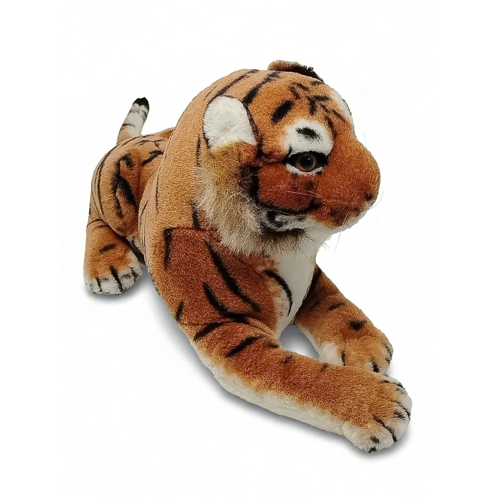 Realistic Tiger Plush 20 Inch Large Stuffed Animal Jungle Wildlife Toy Decor